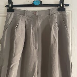 Ann Taylor Grey 100% silk dress pants vintage